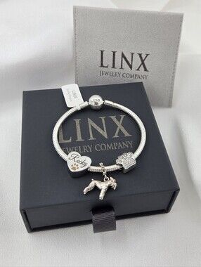Linx Snake Chain Bracelet & Personalized Schnauzer And Name Charms